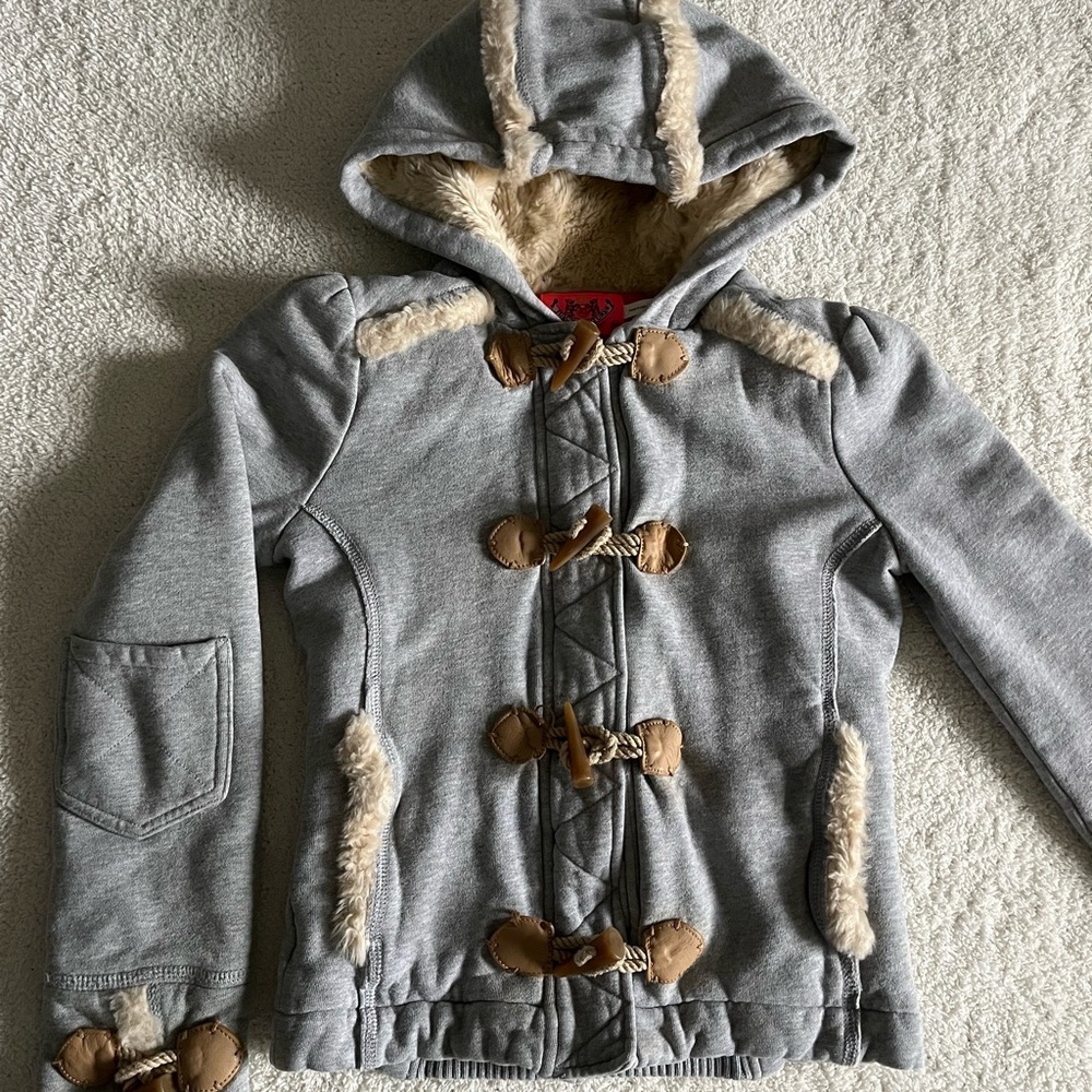 Juicy Couture Sweater Hoodie Faux Fur Love Couture